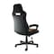 Elama High Back Adjustable Faux Leather Office Chair in Black and Brown ELM-F-003 - alternate 4