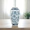 Homeroots 15" Light Blue And White Floral Porcelain Urn Vase 565448 - alternate 4
