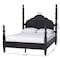 Baxton Studio Martino Four-Poster Platform Bed, Queen, Black 264-14391-ZORO - alternate 4