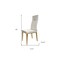 Homeroots Set of Four White and Gold Upholstered Faux Leather Dining Side Chairs, 4PK 553994 - alternate 4