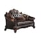 Homeroots 66in Brown And Dark Brown Chenille And Faux Leather Loveseat and Toss Pillows 515705 - alternate 3