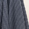 Homeroots Blue Gray Knitted 100% Cotton Throw Blanket 518781 - alternate 5