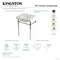 Kingston Brass 30" Ceramic Console Sink with Stainless Steel Legs, 8-Inch, 3-Hole, White/Matte Black KVPB30229W380 - alternate 2