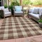 Homeroots 3' X 5' Brown And Beige Plaid Washable Indoor Outdoor Area Rug 595379 - alternate 6