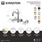 Kingston Brass Double-Handle Wall Mount Bathroom Faucet, Brushed Nickel KS1228BEX - alternate 2