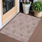 Homeroots 3' X 5' Chocolate Beige And Mauve Medallion Washable Indoor Outdoor Area Rug 587776 - alternate 1