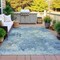 Homeroots 3' X 5' Teal Blue And Beige Abstract Washable Indoor Outdoor Area Rug 630897 - alternate 7