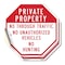 Signmission Private Property No Through Traffic, 4 inch X 4 inch, Vinyl Decal, 2PK OC-D-2PACK-4-156 - alternate 1
