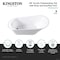 Kingston Brass 59" Acrylic Oval Single Slipper Freestanding Tub with Drain, Glossy White/Matte Black VTRS592826QC310 - alternate 4