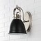 Jonathan Y Phineas 7" 1-Light Adjustable Farmhouse Bohemian Iron LED Vanity Light, Black/Nickel JYL1114A - alternate 6