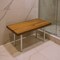 Homeroots 18" X 30" Brown Teak Wood And Stainless Steel Rectangular Shower Bench 549383 - alternate 4