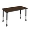 Regency Kee Height Adjustable Mobile Classroom Activity Table, 48 in W, 24 in L, Neo Walnut MT4824NWAPCBK - alternate 1