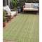 Homeroots 5' X 8' Artichoke Green Fern Green And Gold Striped Washable Indoor Outdoor Area Rug 616395 - alternate 1