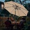 Simple Deluxe 9' Solar Umbrella 32 LED Lighted Patio Umbrella Table Market Umbrella with Push Button Tilt/Crank O LGBRLA9LEDTAN - alternate 5
