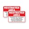 Signmission Restricted Area Persons Not Assigned To This Area Must , 12'' X 18'', Heavy Gauge Aluminum, 2PK A-1218-2PACK-2895 - alternate 1