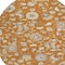 Homeroots 8' Copper Green And Gray Round Floral Washable Indoor Outdoor Area Rug 597844 - alternate 7