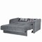Homeroots 73" Gray Chenille Sleeper Sofa And Toss Pillows With Brown Legs 607125 - alternate 2