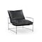 Homeroots 28" Black Genuine Leather Distressed Arm Chair 588331 - alternate 5