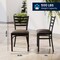 Flash Furniture HERCULES Black Ladder Back Metal Restaurant Chair - Mocha Vinyl Seat, 2PK 2-XU-DG694BLAD-MCHV-GG - alternate 7