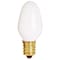 Satco 7W C7 Incandescent, White, 3000 Avg. Hrs, 28 Lu, Candelabra base, 120V, 4-Card S4726 - alternate 1