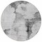 Homeroots 8' Gray Silver And Charcoal Round Abstract Washable Indoor Outdoor Area Rug 582670 - alternate 6
