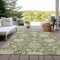Homeroots 3' X 5' Artichoke Green Ivory And Tan Floral Washable Indoor Outdoor Area Rug 605181 - alternate 4