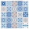 Homeroots 5" X 5" Dark And Light Blue Mosaic Peel And Stick Removable Tiles 390799 - alternate 3