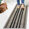 Jonathan Y Vichy Geometric Striped Non-Slip Machine-Washable Ivory/Dark Gray 2 ft. x 8 ft. Runner Rug WSH122B-28 - alternate 5