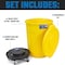 Magnum Tool Yellow 32 Gallon Trash Can Set (Trash Can, Quiet Dolly, and Reinforced Lid) (4 Set) CMTC-CLD0-32Y04 - alternate 4