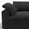 Homeroots 80in Black Linen Blend Modular Loveseat 714582 - alternate 6