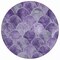 Homeroots 8' Purple Lilac And Lavender Round Abstract Washable Indoor Outdoor Area Rug 577681 - alternate 4