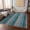 Homeroots 10' X 14' Teal Blue Navy Blue And Olive Green Plaid Washable Indoor Outdoor Area Rug 614022 - alternate 8