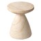 Leisuremod Dune 17 in Round Fiberstone Side Table, Pedestal Base, Weatherproof, Fully Assembled DST17TR - alternate 4