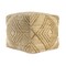 Homeroots 18" Natural Jute Blend Cube Geometric Pouf Ottoman 551563 - alternate 1