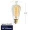 Bulbrite 40 Watt Dimmable Antique ST18 Nostalgic Hairpin Incandescent Light Bulbs with E26 Base, 4 PK 861376 - alternate 9