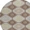 Homeroots 8' Chocolate And Beige Round Floral Washable Indoor Outdoor Area Rug 610747 - alternate 6