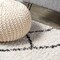 Jonathan Y Inca Moroccan Diamond Shag Beige/Dark Gray 3 ft. x 5 ft. Area Rug SHG101A-3 - alternate 5
