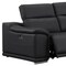 Homeroots Black Leather Power Reclining L Shaped Five Piece Corner Sectional 643949 - alternate 3