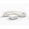 Homeroots White Linen Blend Modular L Shaped Six Piece Corner Sectional 716919 - alternate 4