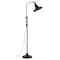 Homeroots 58" Bronze Metal Adjustable Floor Lamp With Bronze Metal Dome Shade 526271 - alternate 3
