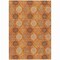 Homeroots 9' X 12' Orange Ivory And Gray Floral Medallion Washable Indoor Outdoor Area Rug 614621 - alternate 5