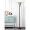 Jonathan Y White Tiffany-Style 70" Torchiere LED Floor Lamp, Bronze JYL8007A - alternate 4