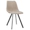 Leisuremod Markley Modern Leather Dining Chair With Metal Legs in Taupe MC18TP - alternate 1