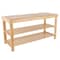 Lavish Home 2-Tier Shoe Storage Rack Bamboo Bench with Seat and Bottom Shelf for Footwear Organization 83-59 - alternate 3
