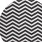 Homeroots 8' Black And Ivory Round Chevron Washable Indoor Outdoor Area Rug 595297 - alternate 3