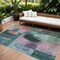 Homeroots 10' X 14' Green Copper And Purple Geometric Washable Indoor Outdoor Area Rug 604329 - alternate 1