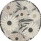 Homeroots 5' Beige And Gray Round Floral Indoor Outdoor Area Rug 545007 - alternate 1