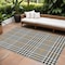 Homeroots 10' X 14' Black Gold And Ivory Plaid Washable Indoor Outdoor Area Rug 601457 - alternate 1