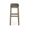 Homeroots 31" Stone and Oak Faux Leather and Solid Wood Backless Bar Height Bar Chair 632367 - alternate 4