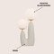 Jonathan Y Oda 17.75" 2-Light Modern Bohemian Resin/Iron/Frosted Glass Danish Cactus LED Table Lamp, Almond/Bras JYL4065C - alternate 5